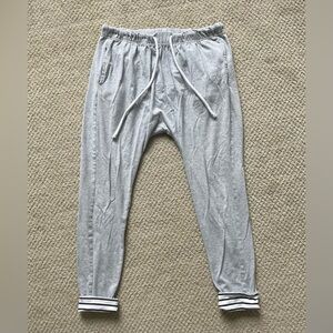 Legoe Heritage Maternity Gray Jogger Pants with Striped Cuffs size XS/S
